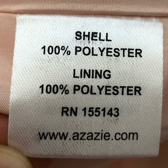 Azazie Hadley a-line pleated chiffon short dress in Pearl Pink - Picture 11 of 12